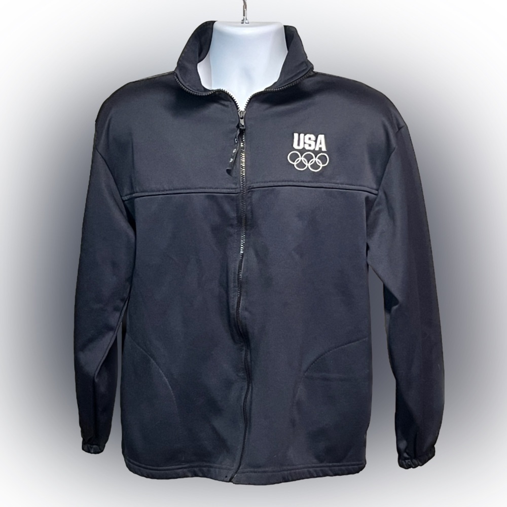 U.S. OLYMPIC COMMITTEE Women’s Navy full zip jacket‎ size L.